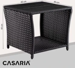 Casaria Polyrattan Bijzettafel - WPC Tafelblad 45x45x40cm – Zwart 18 Casaria Polyrattan Bijzettafel - WPC Tafelblad 45x45x40cm – Zwart -Meubel Verkoop 1200x1090