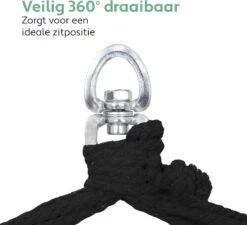 Vita5 XXL Hangstoel | Binnen&Buiten Hangnest | Incl. 2 Kussens En Boekenvak | Volwassenen&Kinderen | Hangmatstoel Tot 225kg | Grijs -Meubel Verkoop 1200x1094