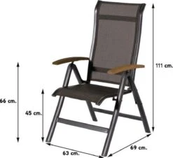 Hartman Alice Verstelbare Tuinstoel - Grijs -Meubel Verkoop 1200x1100