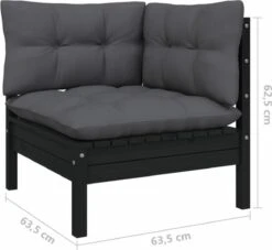 VidaXL 3-delige Loungeset Met Kussens Massief Grenenhout Zwart -Meubel Verkoop 1200x1103 1