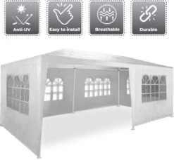MaxxGarden Partytent - Paviljoen - 300 X 600 X 250 Cm - Met Zijwanden - Waterdicht Pro - 32mm Buizen – Wit 14 MaxxGarden Partytent - Paviljoen - 300 X 600 X 250 Cm - Met Zijwanden - Waterdicht Pro - 32mm Buizen – Wit -Meubel Verkoop 1200x1108 1