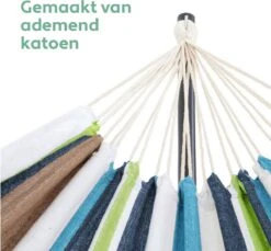 Vita5 Hangmat Met Standaard – 2 Persoons – Incl. Bekerhouder – 205kg Draaggewicht – Groen/Blauw -Meubel Verkoop 1200x1111 2