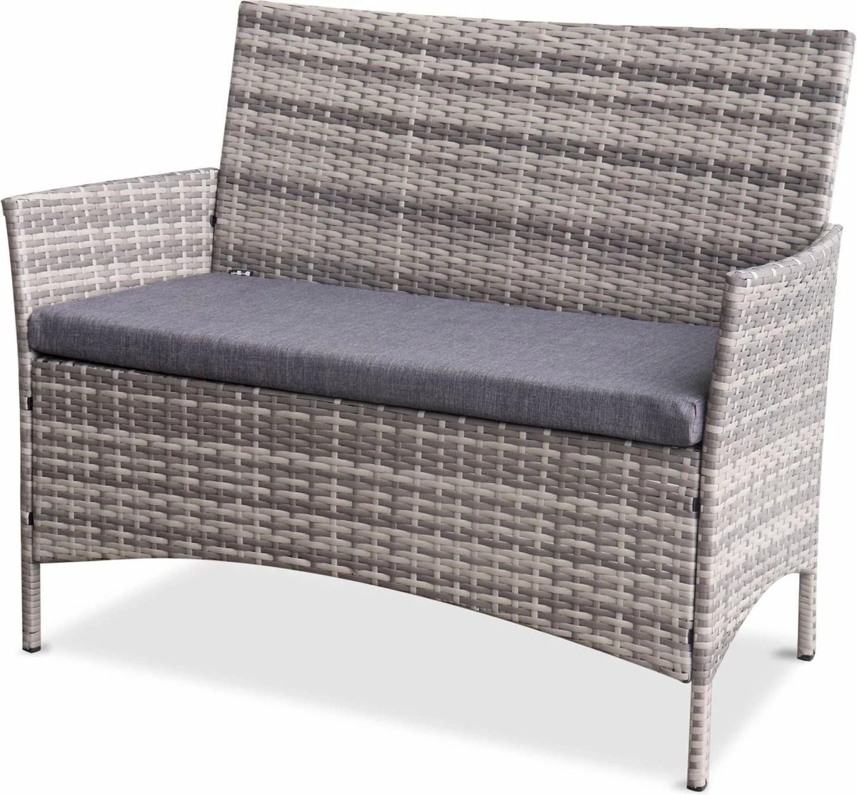 Alice's Garden Loungeset Moltès - 4 Plaatsen - Wicker - Kleine Set - Tinten Grijs/grijs 7 Alice's Garden Loungeset Moltès - 4 Plaatsen - Wicker - Kleine Set - Tinten Grijs/grijs - Afbeelding 5