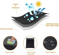 BOTC Tuinbank Beschermhoes - Beschermhoes Voor Hoekbank - Premium Tuinbank Beschermhoes - L-vorm - 300/98 X 300/98 X 70cm - Zwart -Meubel Verkoop 1200x1115