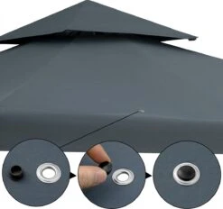 Casaria Paviljoen Lorca 3x3m - UV-bescherming 50+ Metaal - Antraciet 20 Casaria Paviljoen Lorca 3x3m - UV-bescherming 50+ Metaal - Antraciet -Meubel Verkoop 1200x1127