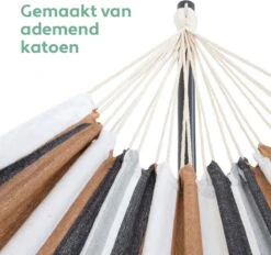 Vita5 Hangmat Met Standaard – 2 Persoons – Incl. Bekerhouder – 205kg Draaggewicht – Blauw/Wit/Bruin -Meubel Verkoop 1200x1129 4