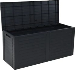 KOOPMAN Kussenbox - Tuinkist - Opslagbox - 240 Liter - Met Verzonken Handgrepen - 115x45x53CM - Zwart -Meubel Verkoop 1200x1130 3
