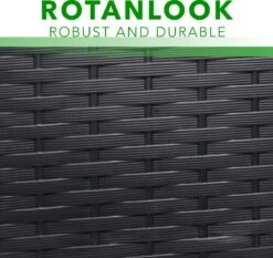 Opbergbox 310L UV-Bestendig Weerbestendig Wielen Tuinbox Rotan-look Antraciet -Meubel Verkoop 1200x1131 4