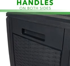 Opbergbox 310L UV-Bestendig Weerbestendig Wielen Tuinbox Rotan-look Antraciet -Meubel Verkoop 1200x1131 6