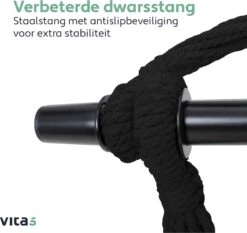 Vita5 XXL Hangstoel | Binnen&Buiten Hangnest | Incl. 2 Kussens En Boekenvak | Volwassenen&Kinderen | Hangmatstoel Tot 225kg | Grijs -Meubel Verkoop 1200x1133