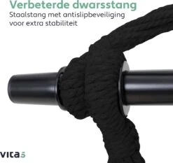 Vita5 XXL Hangstoel | Binnen&Buiten Hangnest | Incl. 2 Kussens En Boekenvak | Volwassenen&Kinderen | Hangmatstoel Tot 225kg | Beige -Meubel Verkoop 1200x1134 3