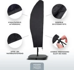 Power Goods Parasolhoes XXL Voor Zweefparasol – Parasolhoes Met Rits En Stok – Parasolhoes Staande Parasol – Tuinmeubelhoezen – Beschermhoes Zweefparasol – Waterproof – Anti-UV – 280 X 81 Cm -Meubel Verkoop 1200x1135 2
