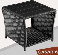 Casaria Polyrattan Bijzettafel - WPC Tafelblad 45x45x40cm – Zwart 13 Casaria Polyrattan Bijzettafel - WPC Tafelblad 45x45x40cm – Zwart -Meubel Verkoop 1200x1138 2