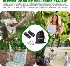 4House Ophang Koord Voor Hangmat, Hangstoel / Schommel - Hangmat Bevestigingsset Inclusief Haken - Karabijnhaak - Hangmat Standaard -Schommelophangset - Hangmat Ophangsysteem -150cm - Tot 1000kg - Boomvriendelijke Hangmat Ophangset - Set Van 2Stuks -Meubel Verkoop 1200x1138 6