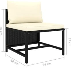 VidaXL 4-delige Loungeset Met Kussens Poly Rattan Zwart -Meubel Verkoop 1200x1141