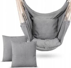 RENALUX Hangstoel Buiten En Binnen - Hangstoel Voor Binnen - Hangstoel Zonder Standaard - Hangstoel Cocoon - Gratis 2 Zachte Kussens - 150 KG - Grijs -Meubel Verkoop 1200x1148 1