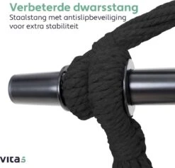 Vita5 XXL Hangstoel | Binnen&Buiten Hangnest | Incl. 2 Kussens En Boekenvak | Volwassenen&Kinderen | Hangmatstoel Tot 225kg | Donkergroen -Meubel Verkoop 1200x1152