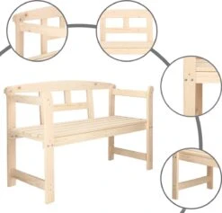 Merkloos Springos Tuinbank | Tuinbankje | Zitbank Buiten | Naaldhout | 119 X 78 X 45 Cm | Licht 26 Merkloos Springos Tuinbank | Tuinbankje | Zitbank Buiten | Naaldhout | 119 X 78 X 45 Cm | Licht -Meubel Verkoop 1200x1152 3