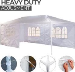 MaxxGarden Partytent - Paviljoen - 300 X 600 X 250 Cm - Met Zijwanden - Waterdicht Pro - 32mm Buizen – Wit 15 MaxxGarden Partytent - Paviljoen - 300 X 600 X 250 Cm - Met Zijwanden - Waterdicht Pro - 32mm Buizen – Wit -Meubel Verkoop 1200x1153