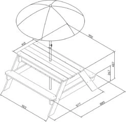 AXI Nick Zand & Water Picknicktafel In Antraciet/Bruin - Parasol Blauw/Wit - Picknick Tafel Voor Kinderen Van Hout -Meubel Verkoop 1200x1159 1