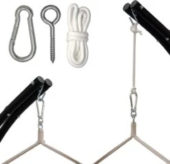 Metalen Ophangset Tot 160kg - Massieve Bevestiging Set Voor Hangstoel Hangmat - Plafond Wand Montage -Meubel Verkoop 1200x1159