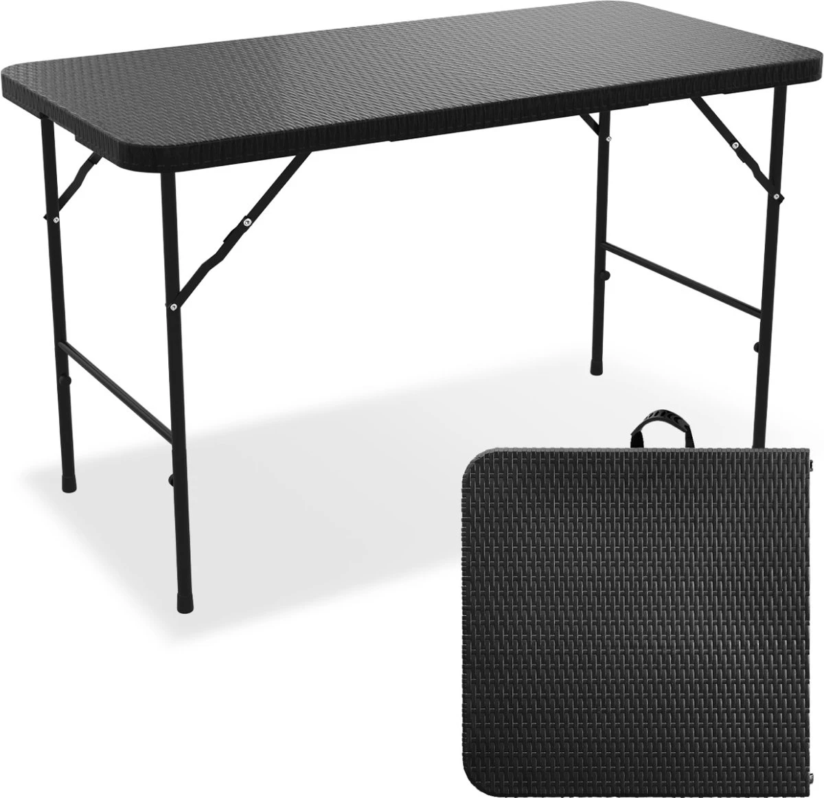 LifeGoods Klaptafel - Inklapbaar - 120 Cm - 4 Personen - Zwart 3 LifeGoods Klaptafel - Inklapbaar - 120 Cm - 4 Personen - Zwart