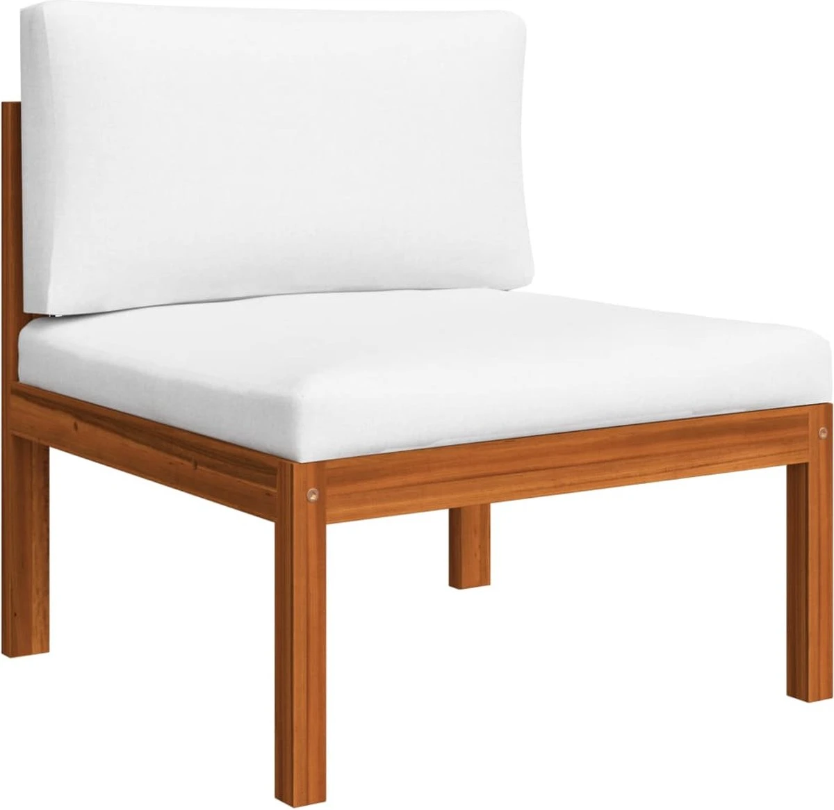 Decoways - 5-delige Loungeset Met Kussens Massief Acaciahout Crèmekleurig 8 Decoways - 5-delige Loungeset Met Kussens Massief Acaciahout Crèmekleurig - Afbeelding 6