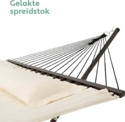 Vita5 Hangmat Met Standaard En Spreidstok – 2 Persoons – Incl. Bekerhouder - Afneembaar Kussen – Uv-bestendig – Beige -Meubel Verkoop 1200x1166 5