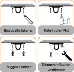 Plafondhaak – Voor Beton En Hout - Hangstoel – Hangmat – Bokszak – RVS – Binnen En Buiten – Ophangsysteem – Ophanghaak – 400KG -Meubel Verkoop 1200x1173