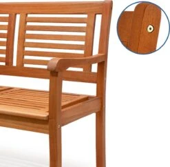 Casaria Tuinbank - FSC®-Gecertificeerd Eucalyptushout - 153cm Bruin 15 Casaria Tuinbank - FSC®-Gecertificeerd Eucalyptushout - 153cm Bruin -Meubel Verkoop 1200x1177 1