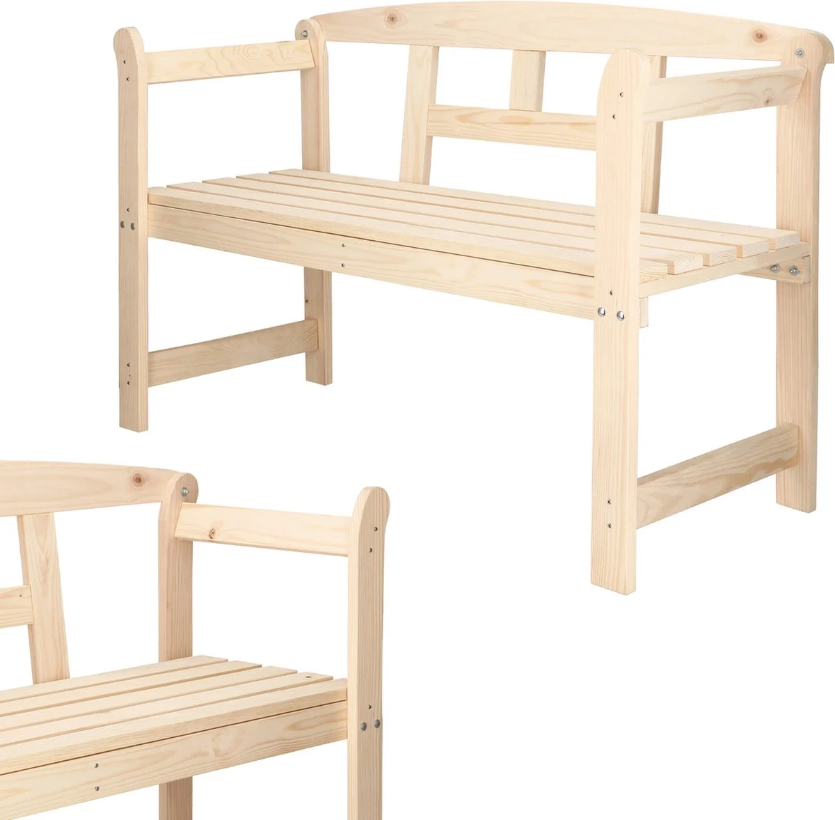 Merkloos Springos Tuinbank | Tuinbankje | Zitbank Buiten | Naaldhout | 119 X 78 X 45 Cm | Licht 13 Merkloos Springos Tuinbank | Tuinbankje | Zitbank Buiten | Naaldhout | 119 X 78 X 45 Cm | Licht - Afbeelding 11