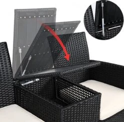 Casaria Tuinbank Polyrattan – 2 Zitter Incl. Tafel & Kussens – Zwart 25 Casaria Tuinbank Polyrattan – 2 Zitter Incl. Tafel & Kussens – Zwart -Meubel Verkoop 1200x1179 3