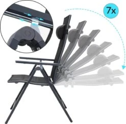 Casaria Tuinstoel Aluminium - 2 Stuks Inklapbaar - Antraciet -Meubel Verkoop 1200x1183 1