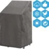 Weersbestendige Beschermhoes Stoel (4 Tot 6 Stapelstoelen) | 66 X 95 X 133/93 Cm (L) | Premium | Waterproof | TÜV Rheinland Gecertificeerd | Hoes Voor Tuin | Waterdicht | Solution Dyed (verkleuring Onmogelijk) | Grijs / Antraciet -Meubel Verkoop 1200x1192