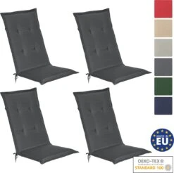 Beautissu Loft HL – Set Van 4 Tuinkussens Hoge Rug 120x50x6 Cm Kussen Grafiet Grijs Tuinstoelkussens Zitkussen Tuinstoel -Meubel Verkoop 1200x1194 8