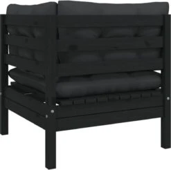 VidaXL 3-delige Loungeset Met Kussens Massief Grenenhout Zwart -Meubel Verkoop 1200x1195 1