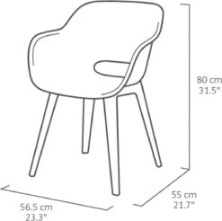 Allibert Akola Tuinstoelen - 2 Stuks -56,5x55x80cm - Donkergrijs -Meubel Verkoop 1200x1196 1