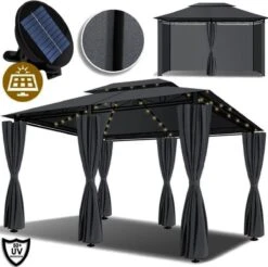 El Jardin - Partytent - 4x3 - Waterdicht Dak - Wanden - Solar - Antraciet Paviljoen -Meubel Verkoop 1200x1197 9