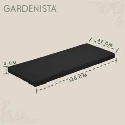 Gardenista Tuinbankkussen - Patio Meubilair Buiten 3-zitter BankKussen Voor Tuin -tuinkussen Voor Tuin Bank - Zachte En Lichtgewicht Waterbestendig Materiaal - 140cm X 47cm -Meubel Verkoop 1200x1198 28
