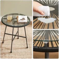 Songmics Balkonmeubilair, Tuinmeubelset, Set Van 3, Zitgroep, Terrasmeubilair, Glazen Tafelblad, 2 Stoelen, Voor Binnen En Buiten, Voor Patio, Tuin, Balkon, Buiten, Zwart GGF013B02 16 Songmics Balkonmeubilair, Tuinmeubelset, Set Van 3, Zitgroep, Terrasmeubilair, Glazen Tafelblad, 2 Stoelen, Voor Binnen En Buiten, Voor Patio, Tuin, Balkon, Buiten, Zwart GGF013B02 -Meubel Verkoop 1200x1199 11