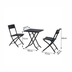 Merkloos 3-delige Bistroset Poly Rattan - Inklapbaar - Balkon Tuinmeubelset - Zwart -Meubel Verkoop 1200x1200 1052
