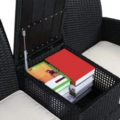 Casaria Tuinbank Polyrattan – 2 Zitter Incl. Tafel & Kussens – Zwart 20 Casaria Tuinbank Polyrattan – 2 Zitter Incl. Tafel & Kussens – Zwart -Meubel Verkoop 1200x1200 1053