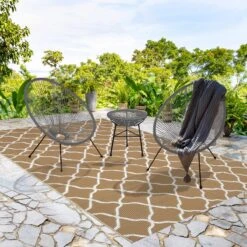 LifeGoods Acapulco Bistroset - 3-Delig - Tuinset Met Bijzettafel - Grijs -Meubel Verkoop 1200x1200 1104