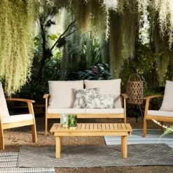 Houten Loungeset 4 Plaatsen - Ushuaïa -ecru Kussens, Bank, Fauteuils En Lage Tafel Van Acacia, Design 7 Houten Loungeset 4 Plaatsen - Ushuaïa -ecru Kussens, Bank, Fauteuils En Lage Tafel Van Acacia, Design -Meubel Verkoop 1200x1200 1149