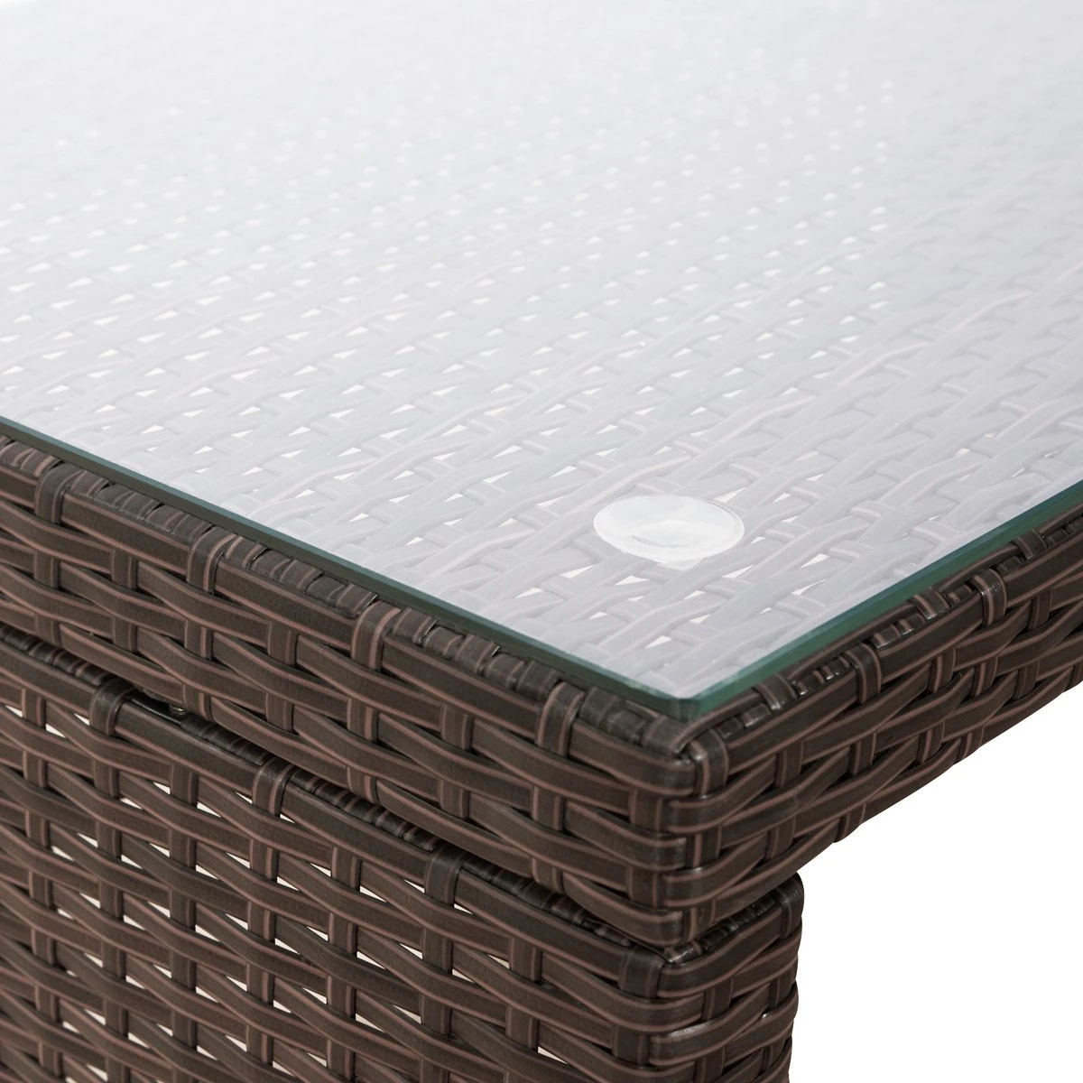 Teamson Home 3-Delig Hoek Loungeset - Tuinmeubelen - Tuinbank - Omvat Tafel En Kussens - Rotan - Bruin/Wit 13 Teamson Home 3-Delig Hoek Loungeset - Tuinmeubelen - Tuinbank - Omvat Tafel En Kussens - Rotan - Bruin/Wit - Afbeelding 11