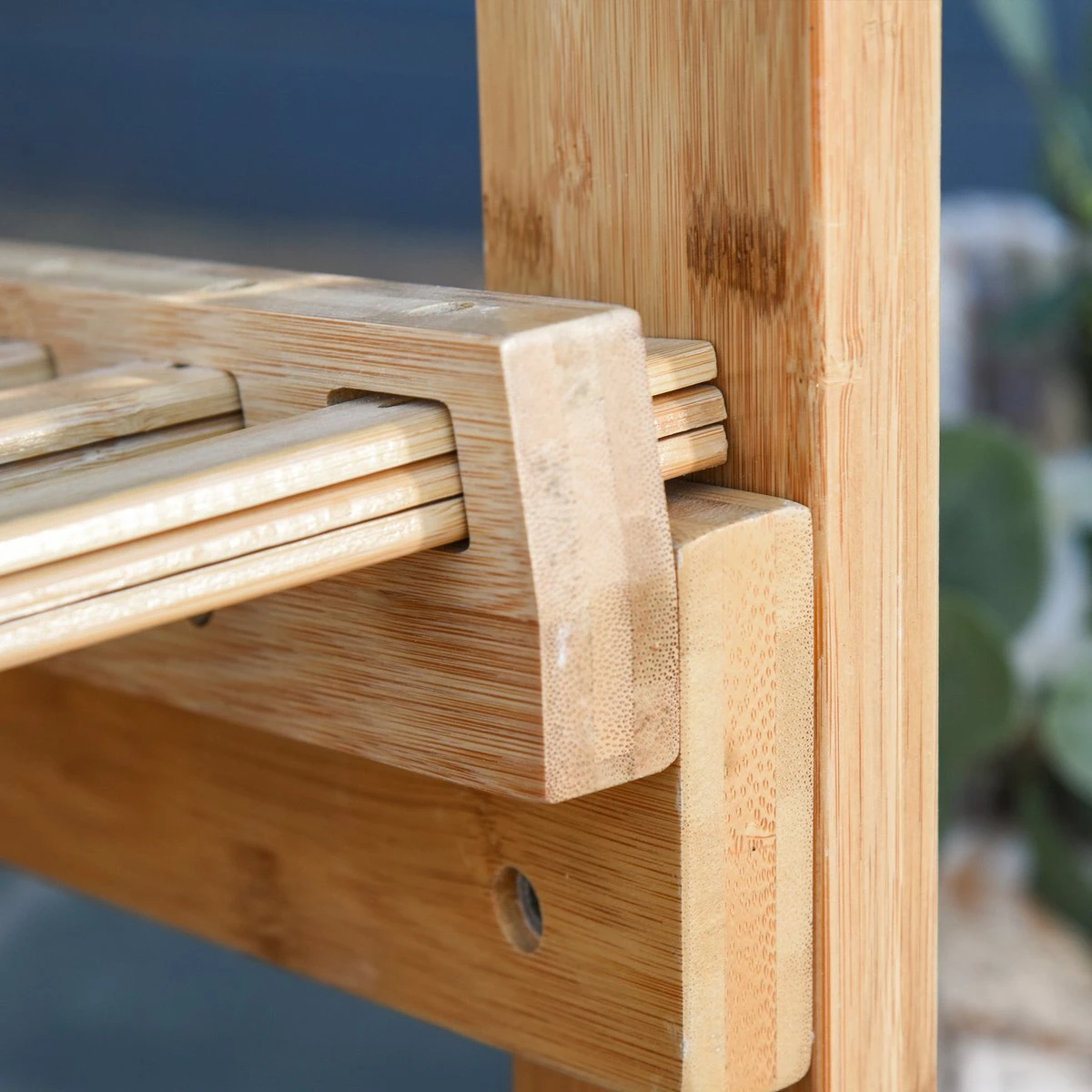 Outsunny Tuin Schommelstoel, Relaxstoel, Tuinstoel, Bamboe Multiplex Naturel 84A-171 9 Outsunny Tuin Schommelstoel, Relaxstoel, Tuinstoel, Bamboe Multiplex Naturel 84A-171 - Afbeelding 7