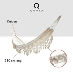 QUVIO Hangmat Voor In De Tuin - Tuinstoelen - Reishangmat Voor Camping, Outdoor En Reizen - Hamock - Katoen Ademend - Maximale Belasting Van 250KG - Lig Oppervlak Van 180 Cm - Geschikt Voor 1 Persoon - Beige 11 QUVIO Hangmat Voor In De Tuin - Tuinstoelen - Reishangmat Voor Camping, Outdoor En Reizen - Hamock - Katoen Ademend - Maximale Belasting Van 250KG - Lig Oppervlak Van 180 Cm - Geschikt Voor 1 Persoon - Beige -Meubel Verkoop 1200x1200 1284