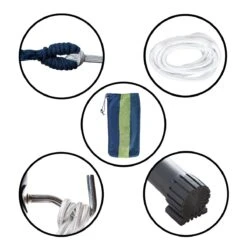 Hangmat Met Standaard En Opbergtas – 2 Persoons – Max. Draaggewicht 200Kg – Hangmatset – Hangmatten – Hang Mat Voor Binnen En Buiten – Hangmatstandaard – Hammock – Blauw / Groen -Meubel Verkoop 1200x1200 1324