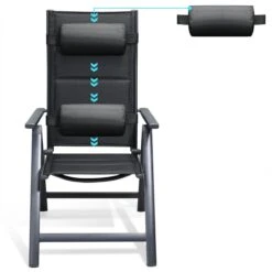 Casaria Tuinstoel Aluminium - 2 Stuks Inklapbaar - Antraciet -Meubel Verkoop 1200x1200 136