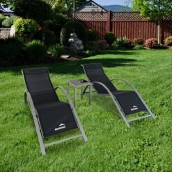 MaxxGarden Ligbed Set - 2 Stuks Zwart - Met Tafel - Sun Loungers - Loungebed -Meubel Verkoop 1200x1200 167